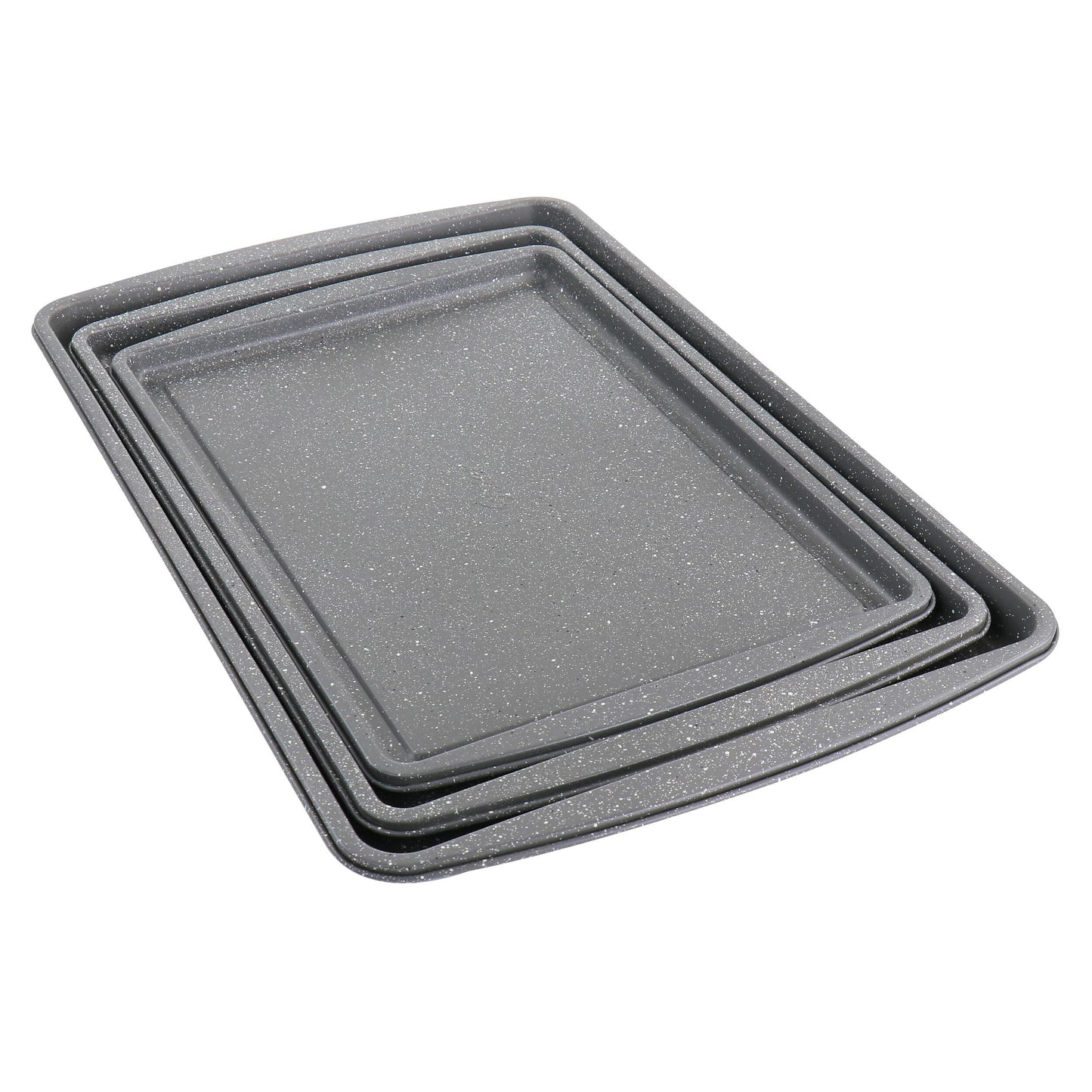 Oster 3 Piece Carbon Steel Cookie Sheet in Greystone LuxuryLifeWay Online Store