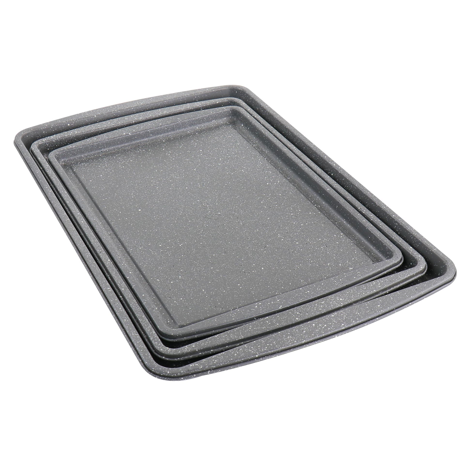Oster 3 Piece Carbon Steel Cookie Sheet in Greystone LuxuryLifeWay Online Store