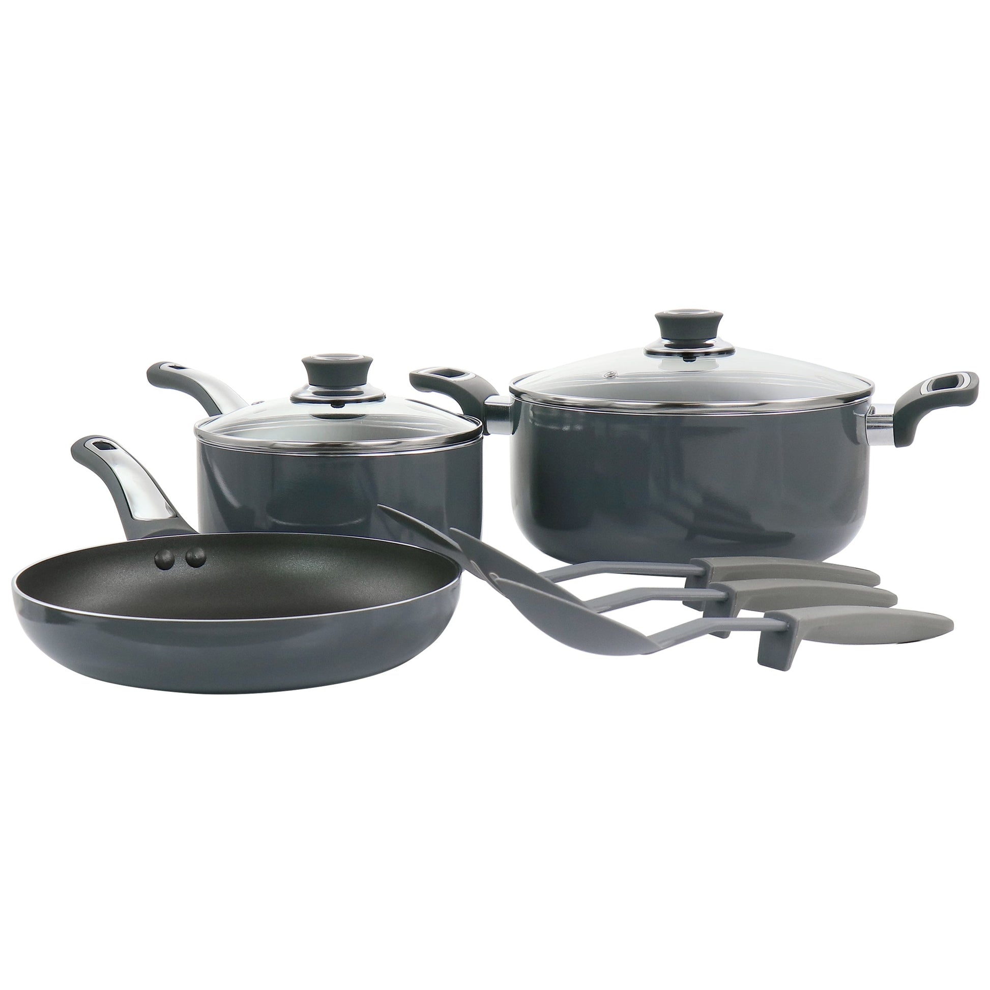 Oster Legacy 8 Piece Aluminum Nonstick Cookware Set in Gray LuxuryLifeWay Online Store