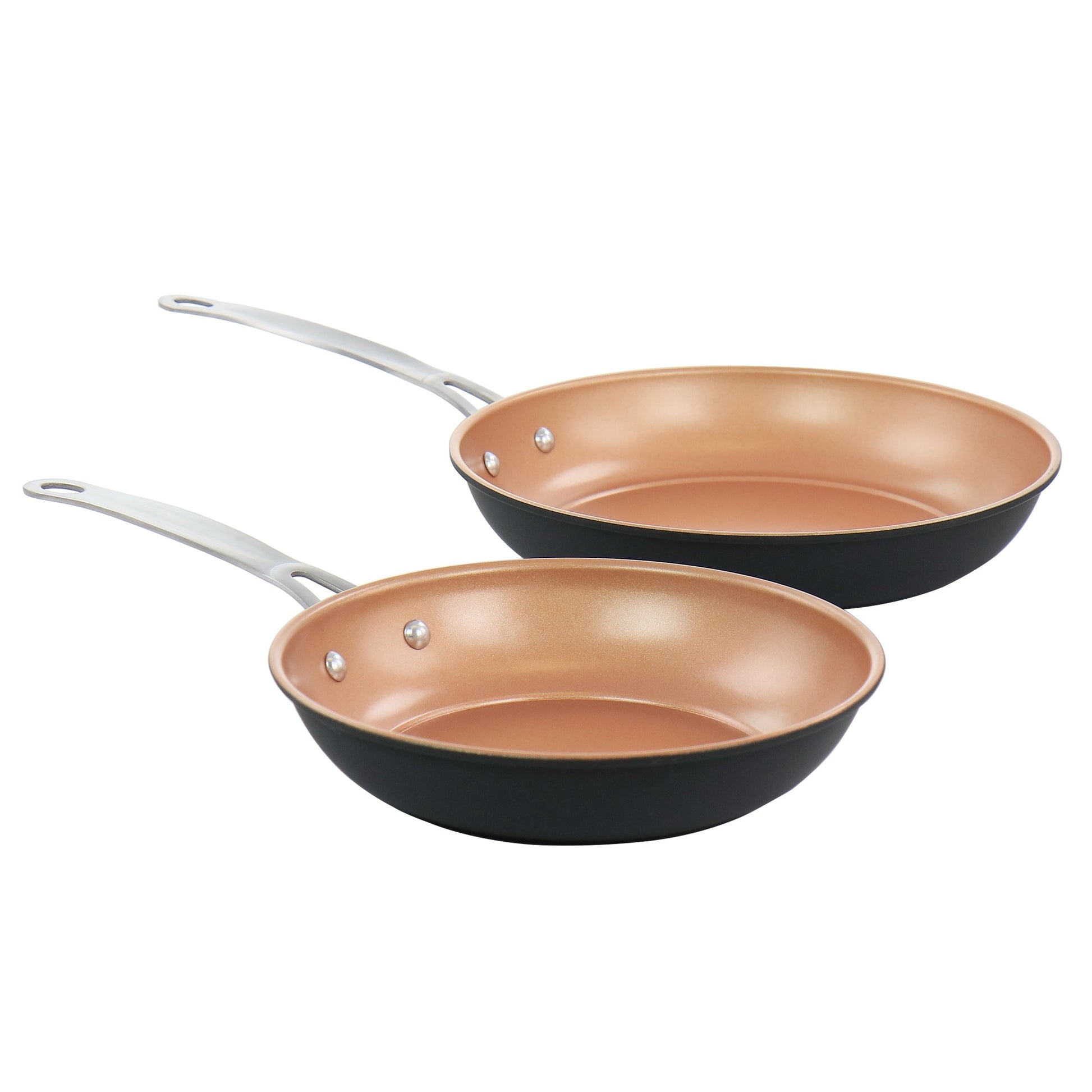 Gibson Home Chestnut 2 Piece Nonstick Carbon Steel Frying Pan Set in Copper LuxuryLifeWay Online Store
