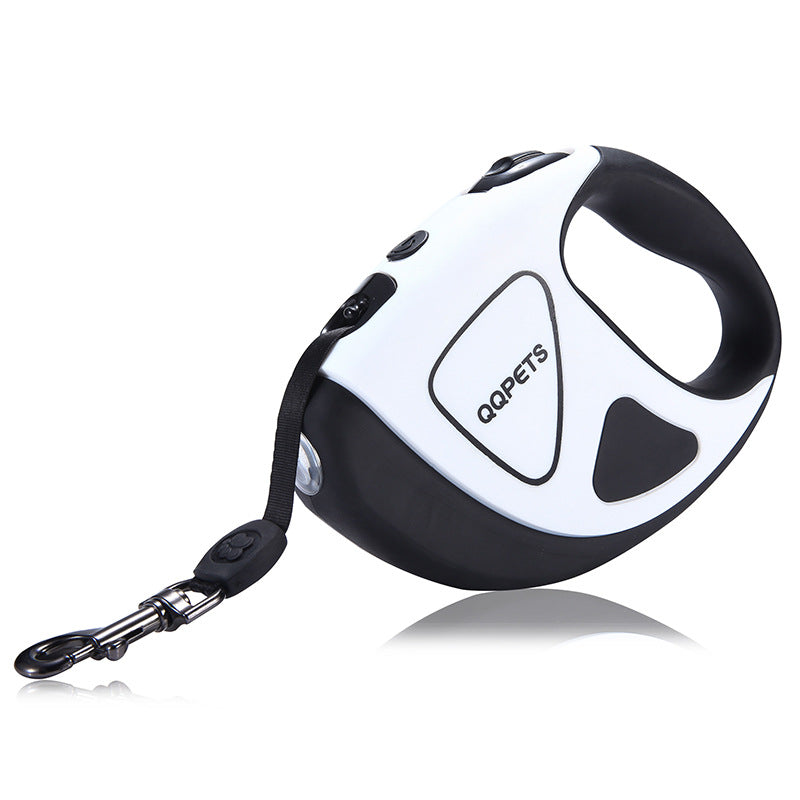 Pet Dog Automatic Retractable Fiber Leash Night Safety LED Shining Automatic Stretching Dog Hand Holding Rope Pet Supplies Pets Fashion