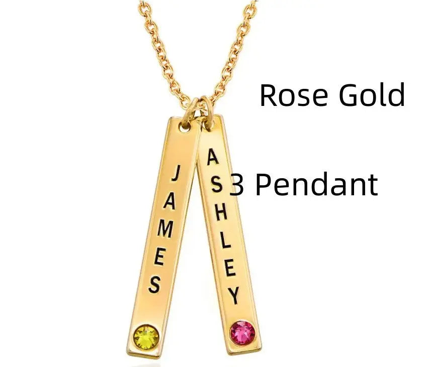 Personalized Vertical Necklace, Mother's Day Gift LuxuryLifeWay Online Store