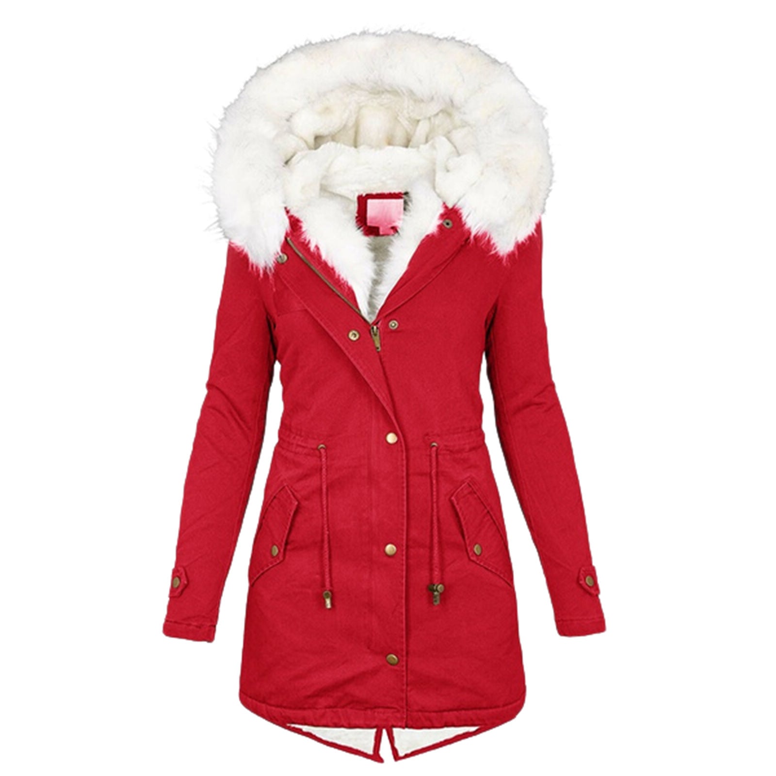 Women's cotton padded jacket with white collar LuxuryLifeWay Online Store