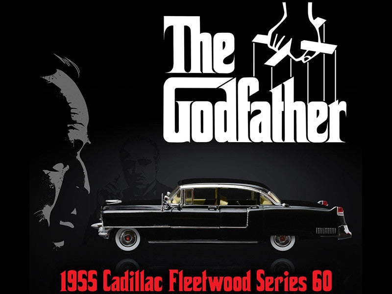 1955 Cadillac Fleetwood Series 60 Special Black "The Godfather" (1972) Movie 1/18 Diecast Model Car by Greenlight LuxuryLifeWay Online Store