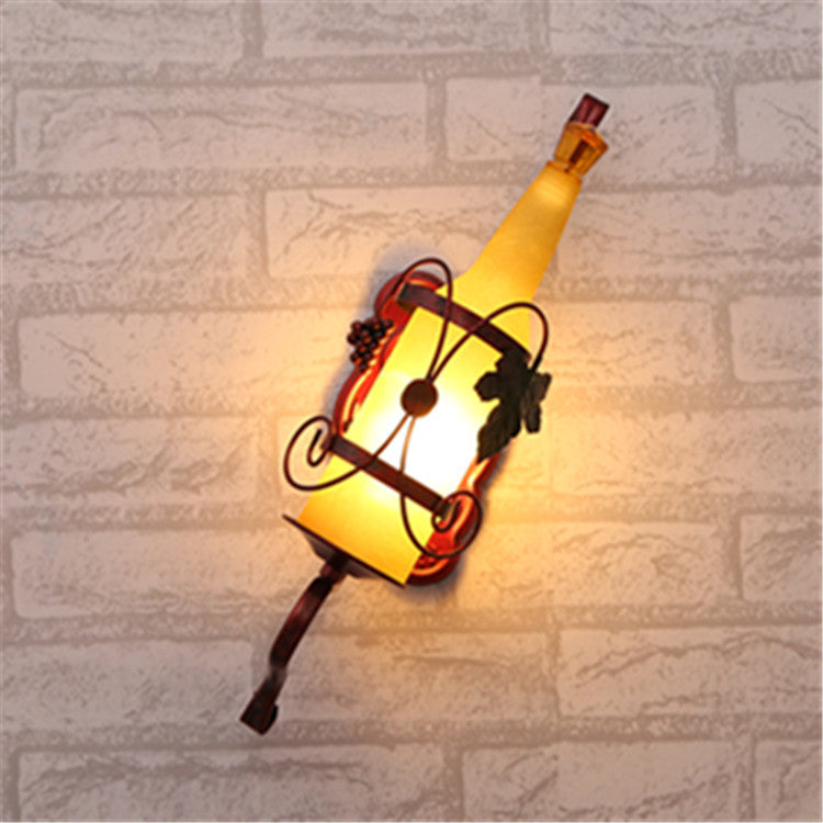 Creative Wall Lamp Bedroom Bedside Lamp Wine Bottle PearlNestDecor.com