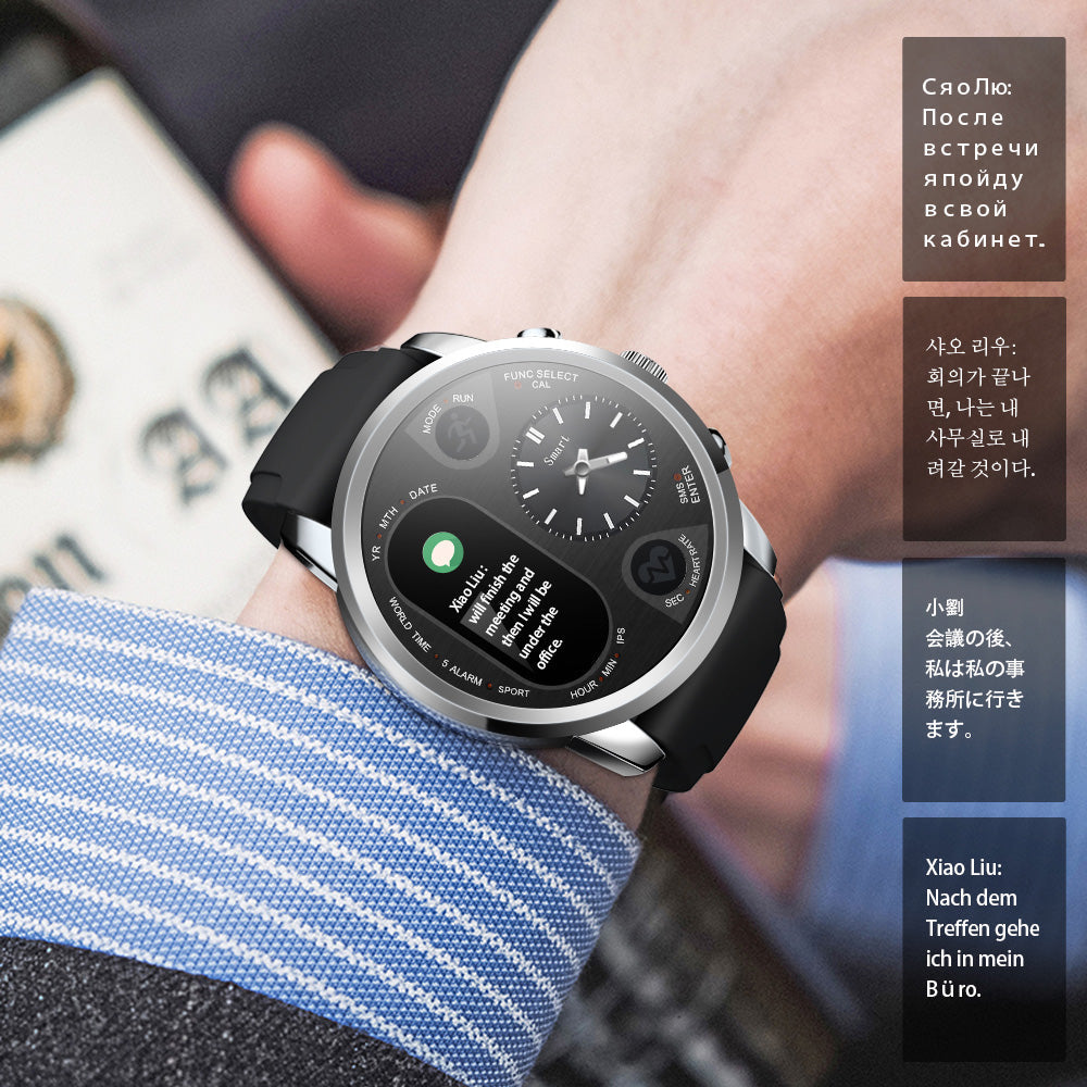Smart watch with dual time zone display Best YouTube Store