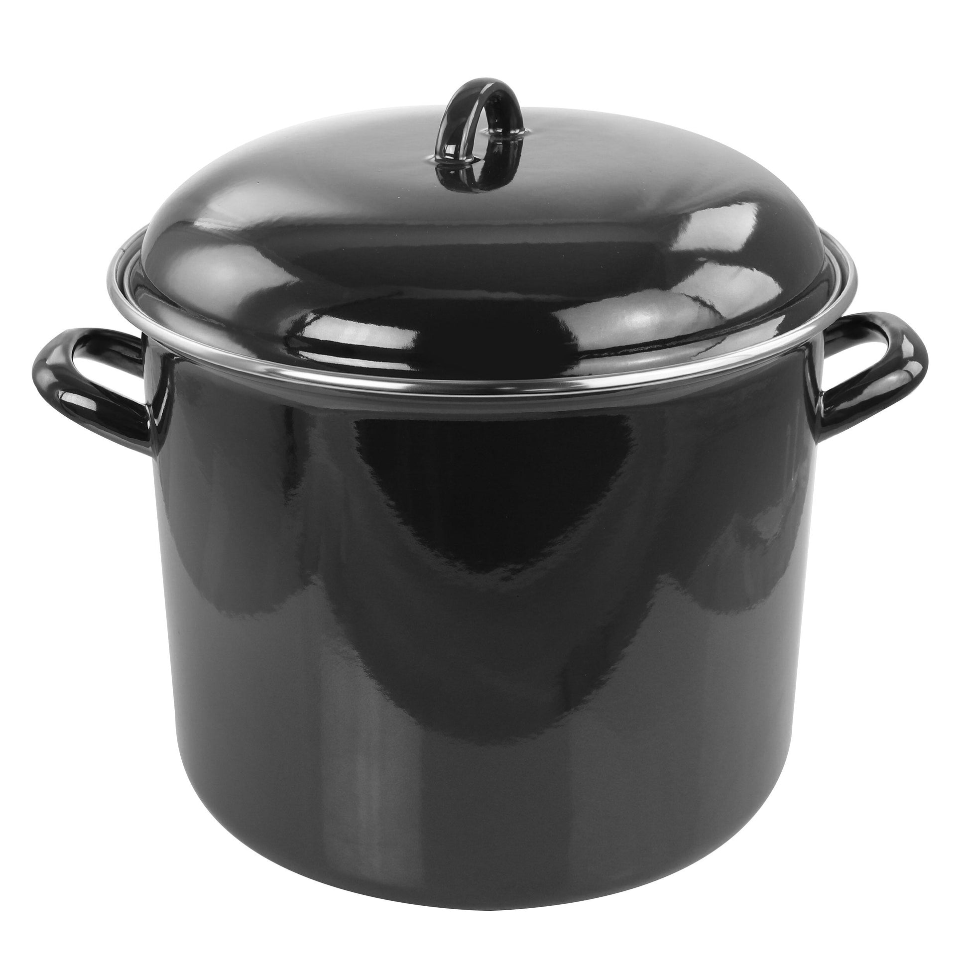 Gibson Home 12 Quart Enamel on Steel Stock Pot with Lid LuxuryLifeWay Online Store