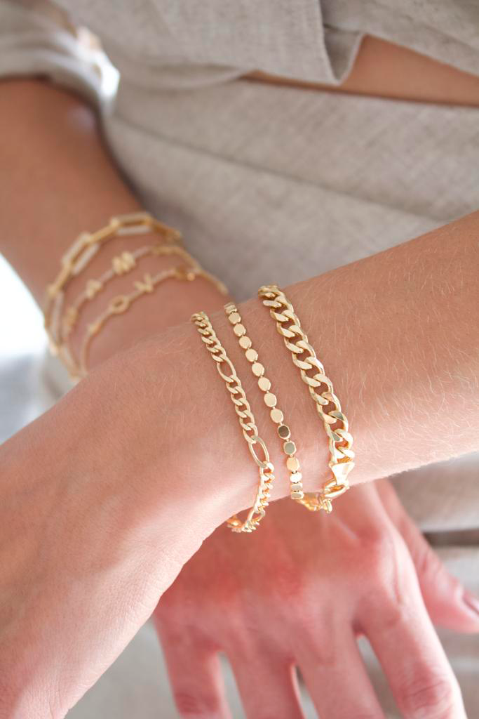 4mm Figaro Bracelet (I256) LuxuryLifeWay Online Store
