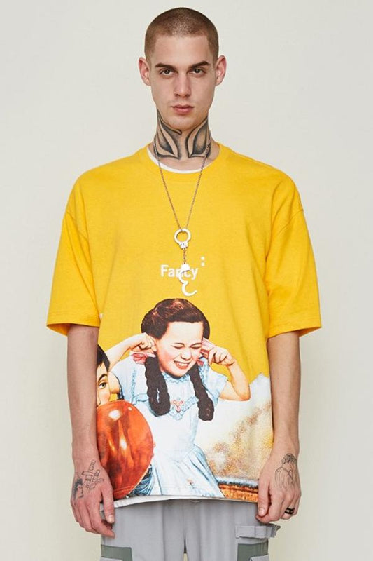 2019 Summer Oversized Cartoon Streetwear T-Shirt Pi-Mart