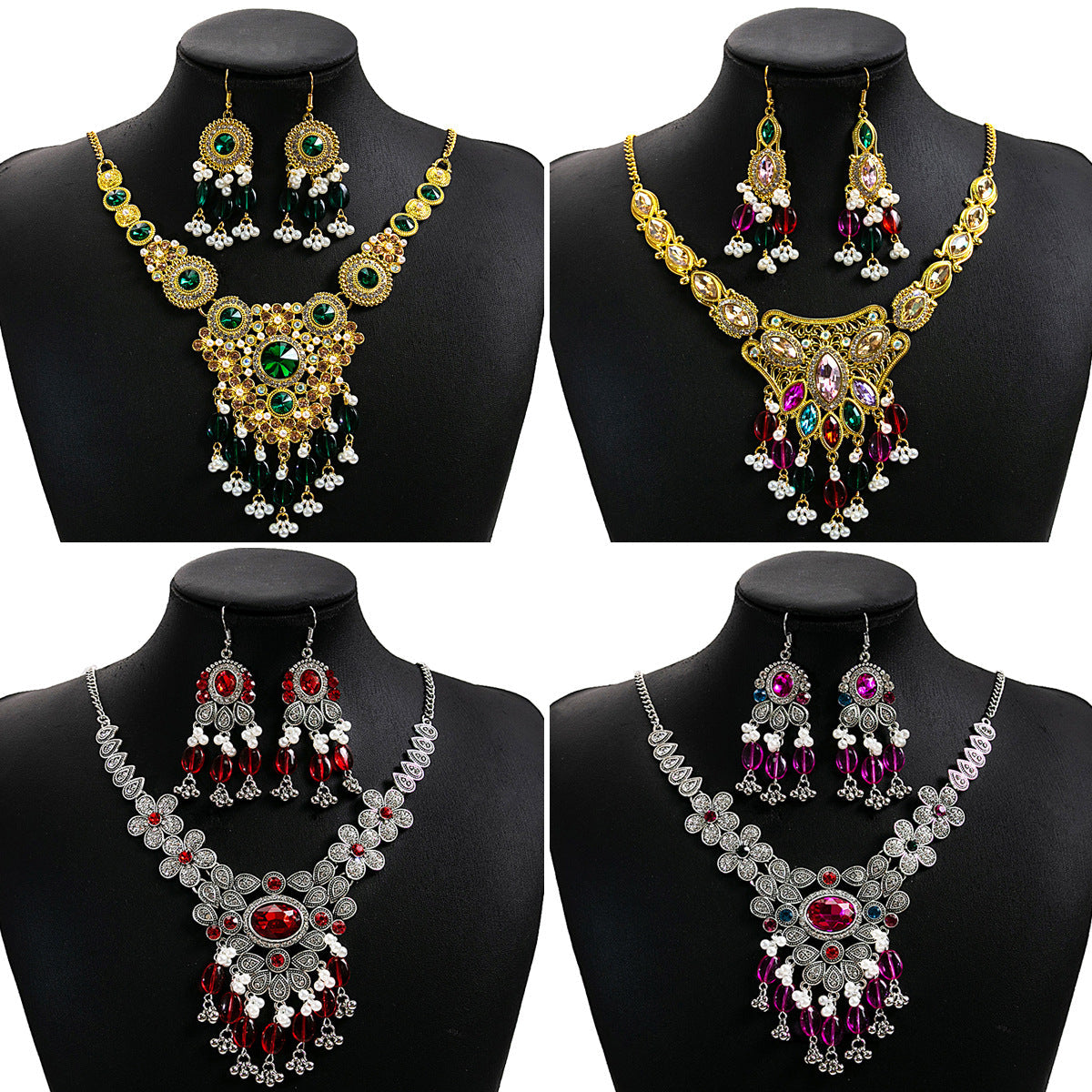European And American Luxurious Exaggerating Jewelry Suit Retro LadyShow.Store