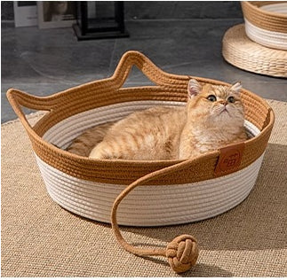 Coarse Linen Rattan Woven Four Seasons Universal Summer Cat Nest Pets Fashion