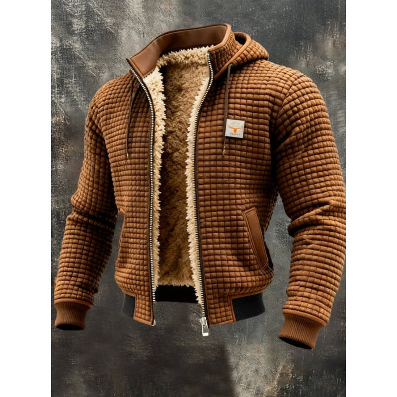 Men's Fleece-Lined Thick Hooded Jacket Best YouTube Store