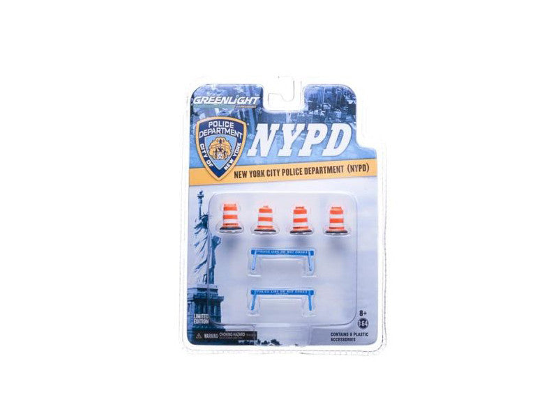 NYPD Accessory Pack 6pc Set Series 1 For 1/64 Model Cars by Greenlight LuxuryLifeWay Online Store