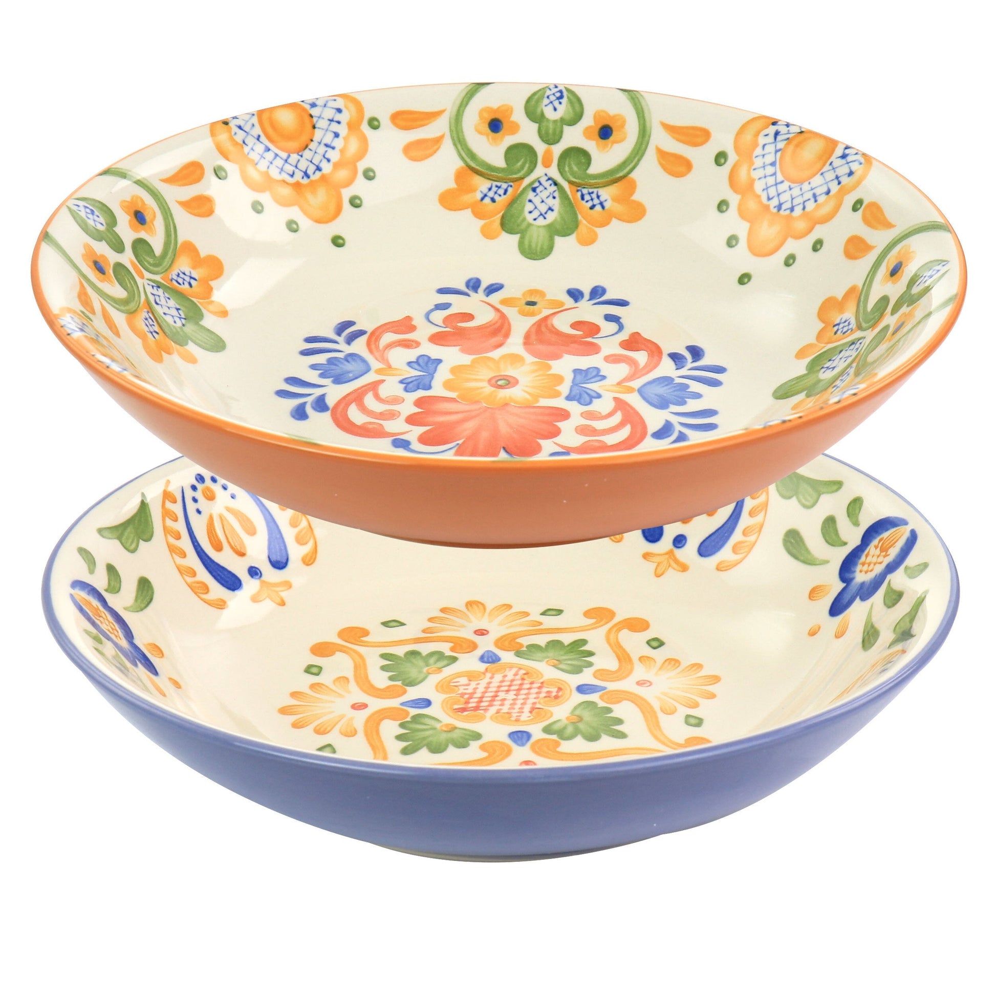 Laurie Gates Tierra 2 Piece Round Stoneware Dinner Bowl Set in Assorted Designs LuxuryLifeWay Online Store