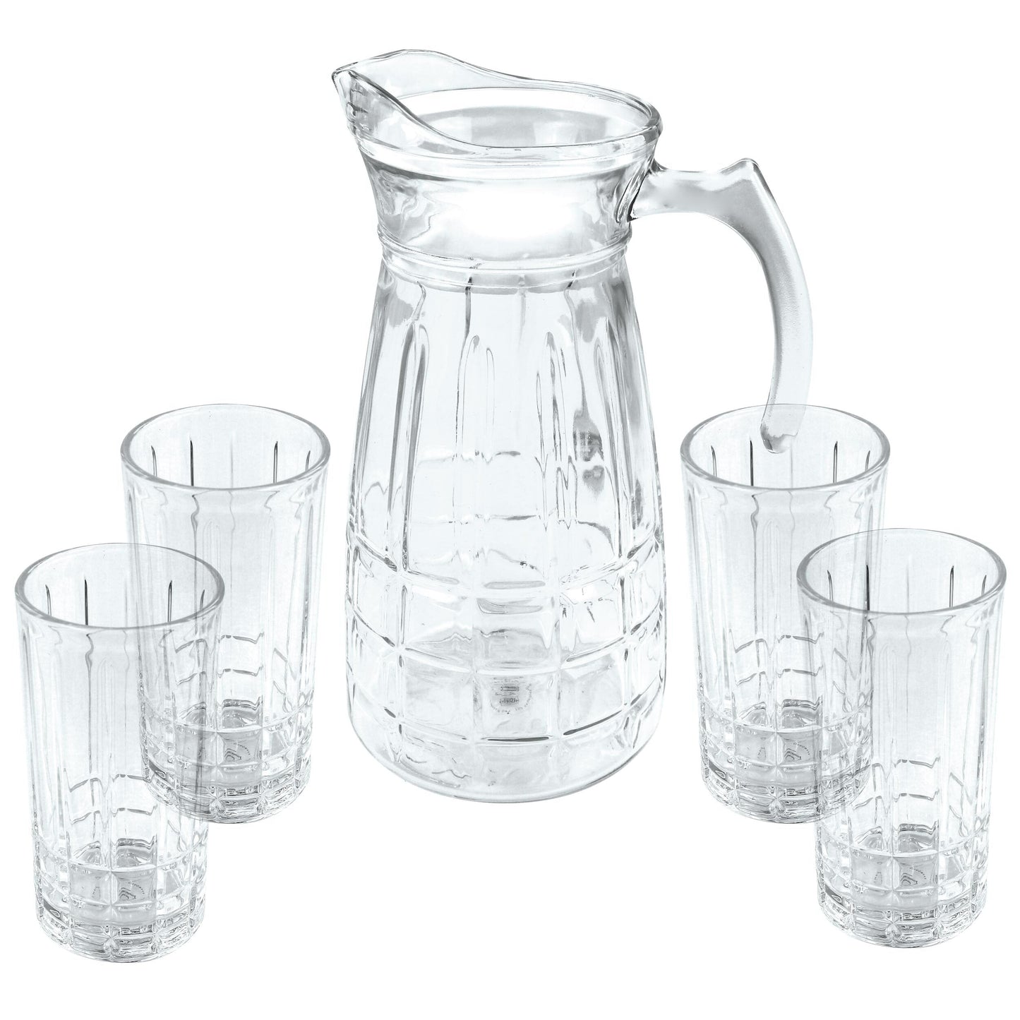 Gibson Home Jewelite Glass Pitcher and Tumbler Set LuxuryLifeWay Online Store