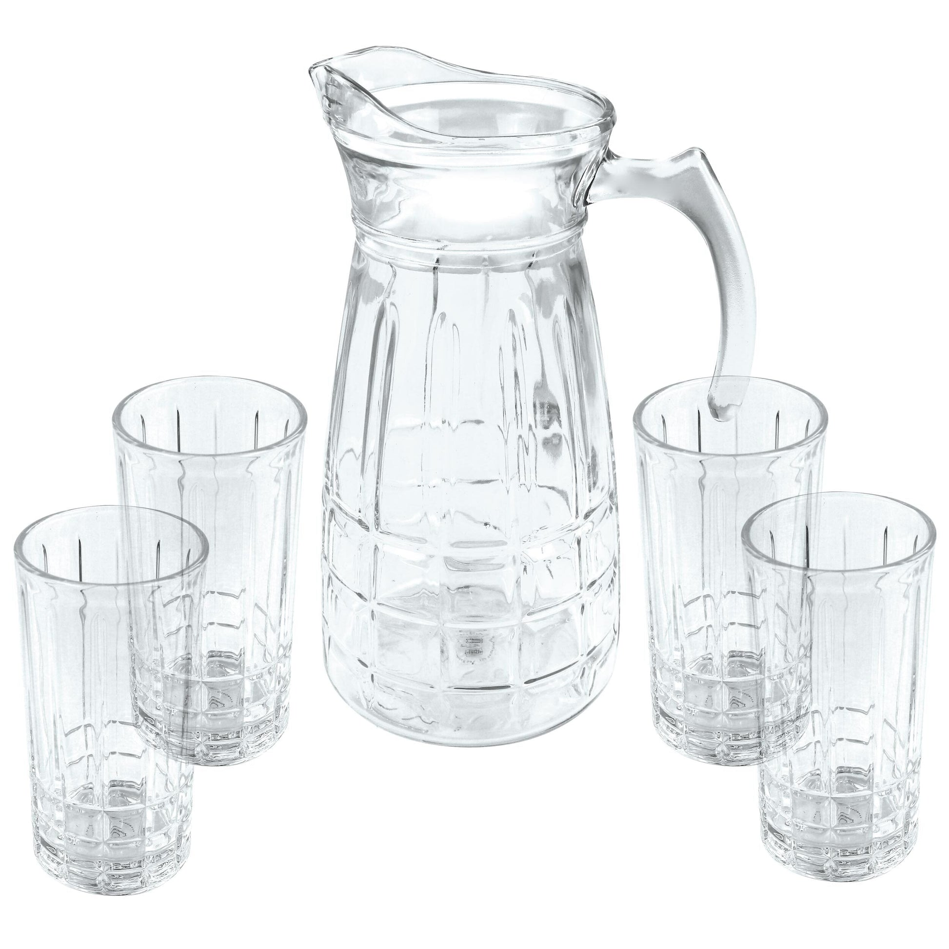 Gibson Home Jewelite Glass Pitcher and Tumbler Set LuxuryLifeWay Online Store