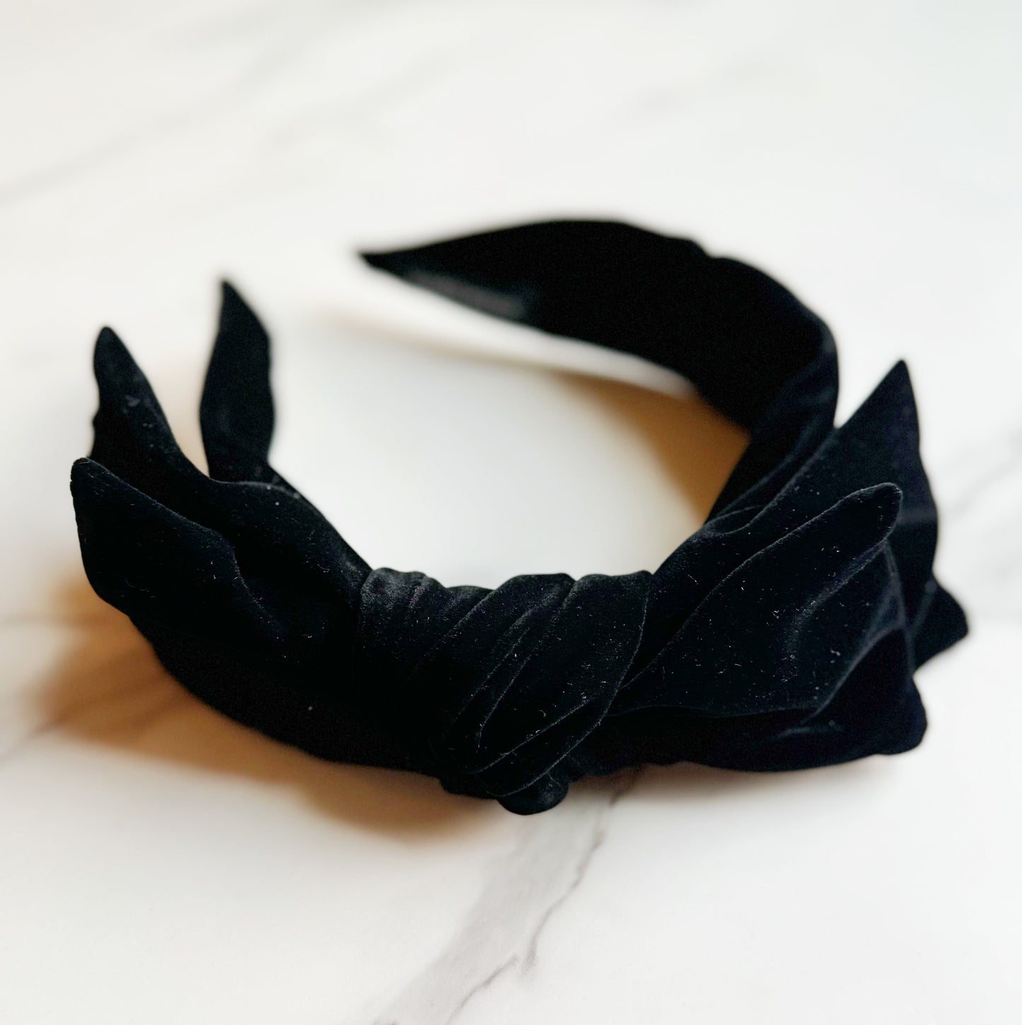 Structured Velvet Bow Headband LadyShow.Store