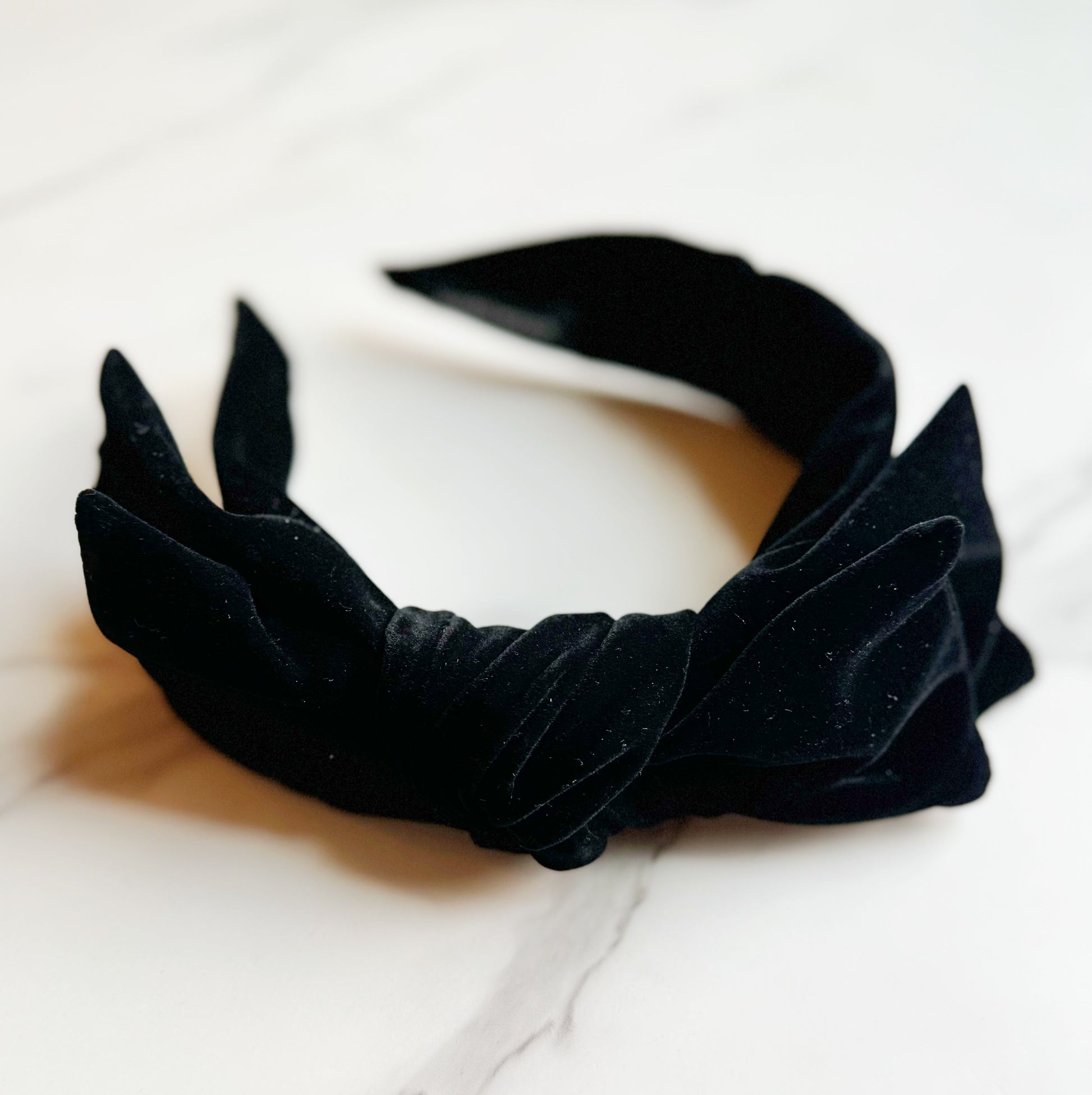 Structured Velvet Bow Headband LadyShow.Store