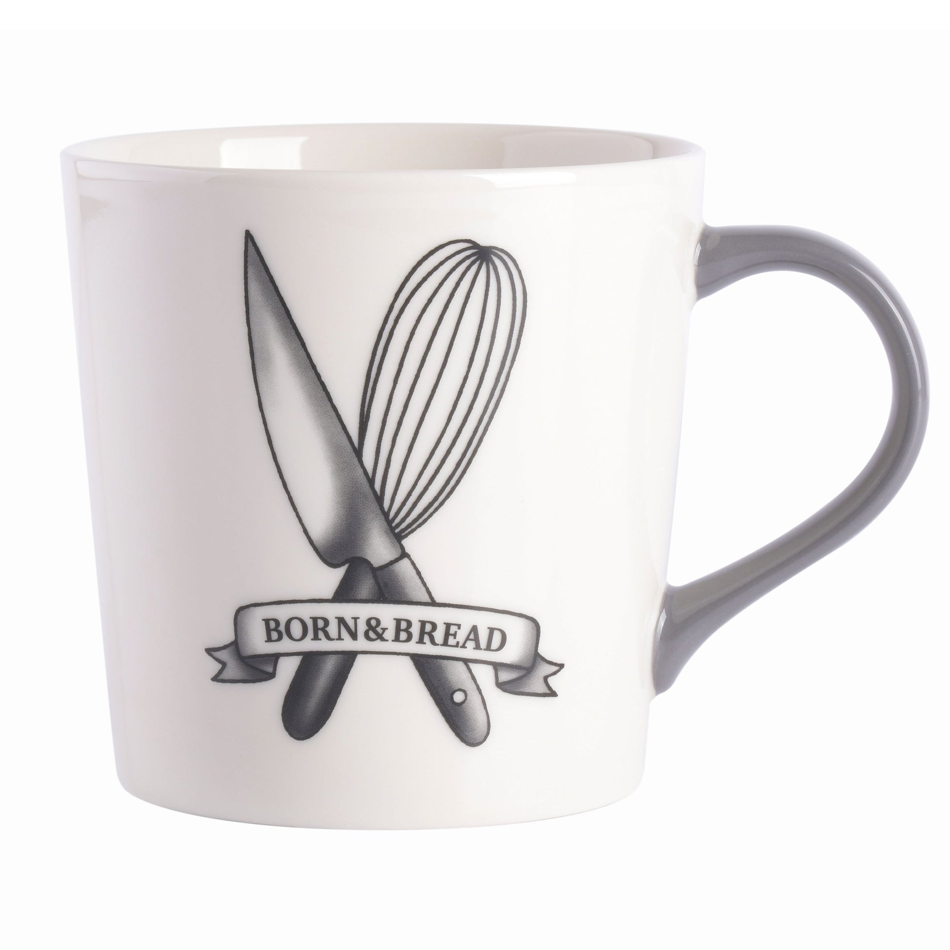 Babish 17 Ounce Fine Ceramic Born & Bread Mug in White LuxuryLifeWay Online Store