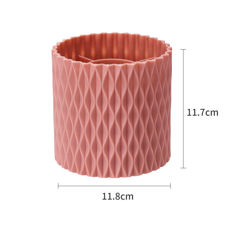 360 Rotating Large Capacity Makeup Brush Portable Storage Box CJD