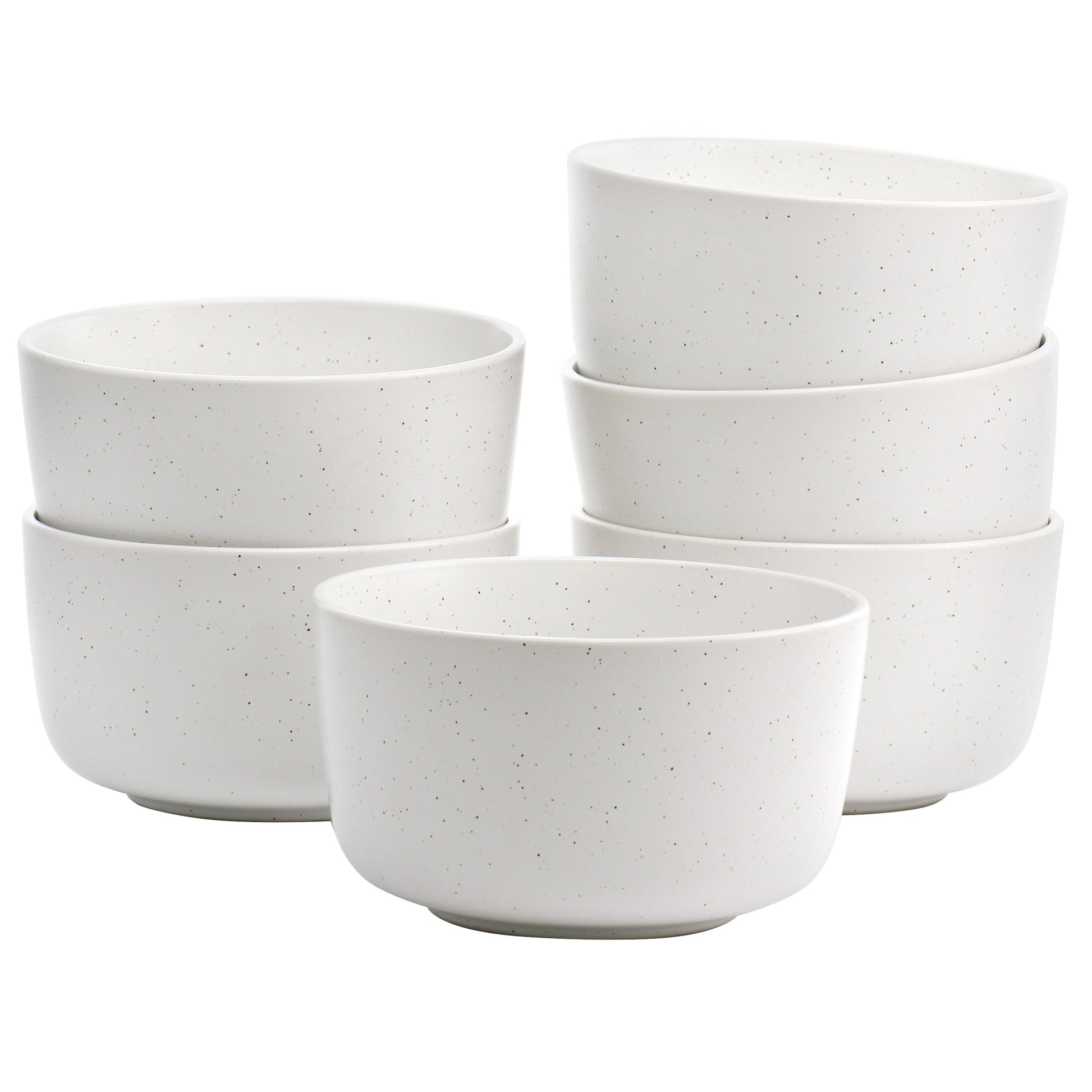 Studio 3B Mio 6 Piece 5.5 Inch Round Stoneware Bowl Set in Sea Salt LuxuryLifeWay Online Store