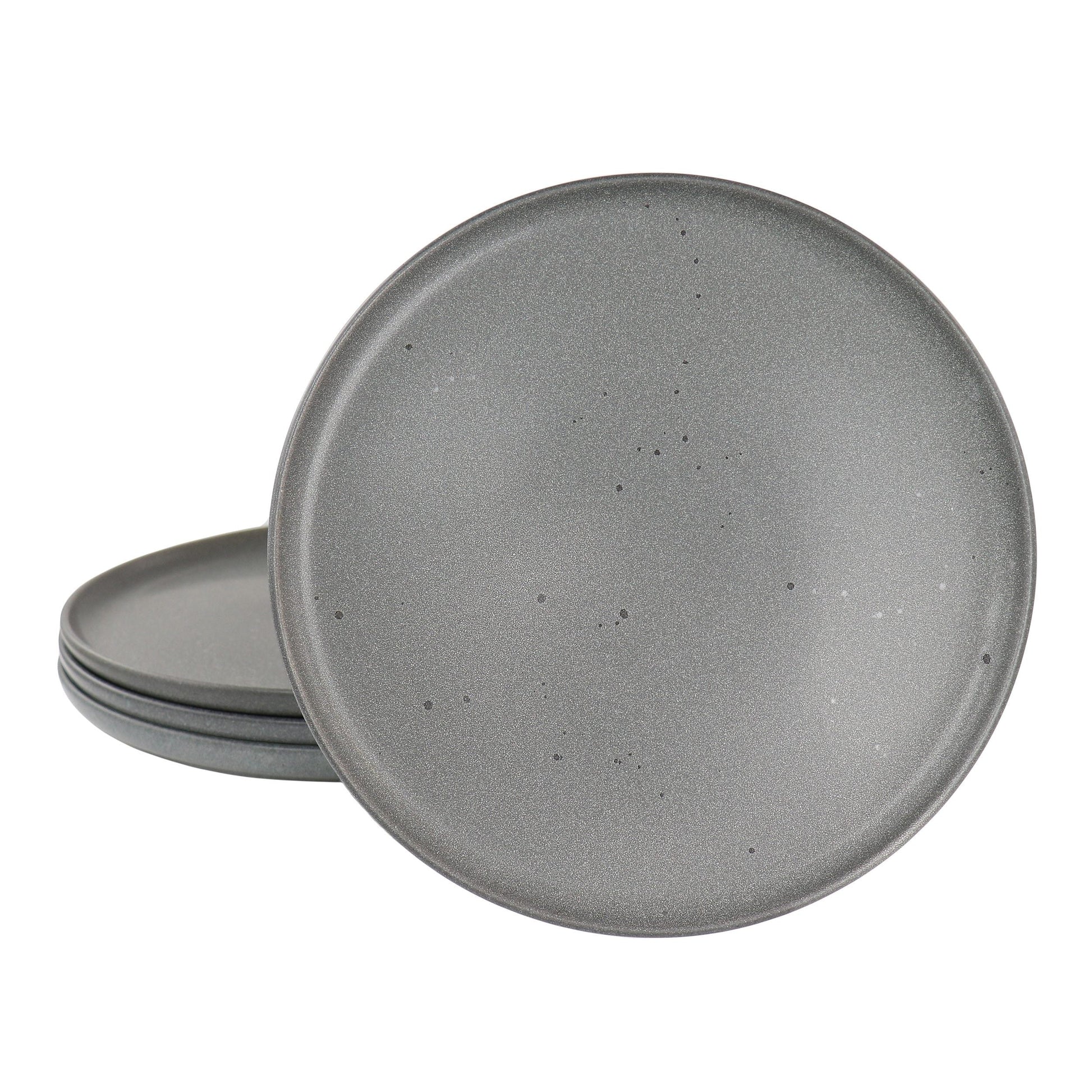 Our Table Landon 4 Piece 8.4 Inch Round Stoneware Salad Plate Set in Truffle LuxuryLifeWay Online Store