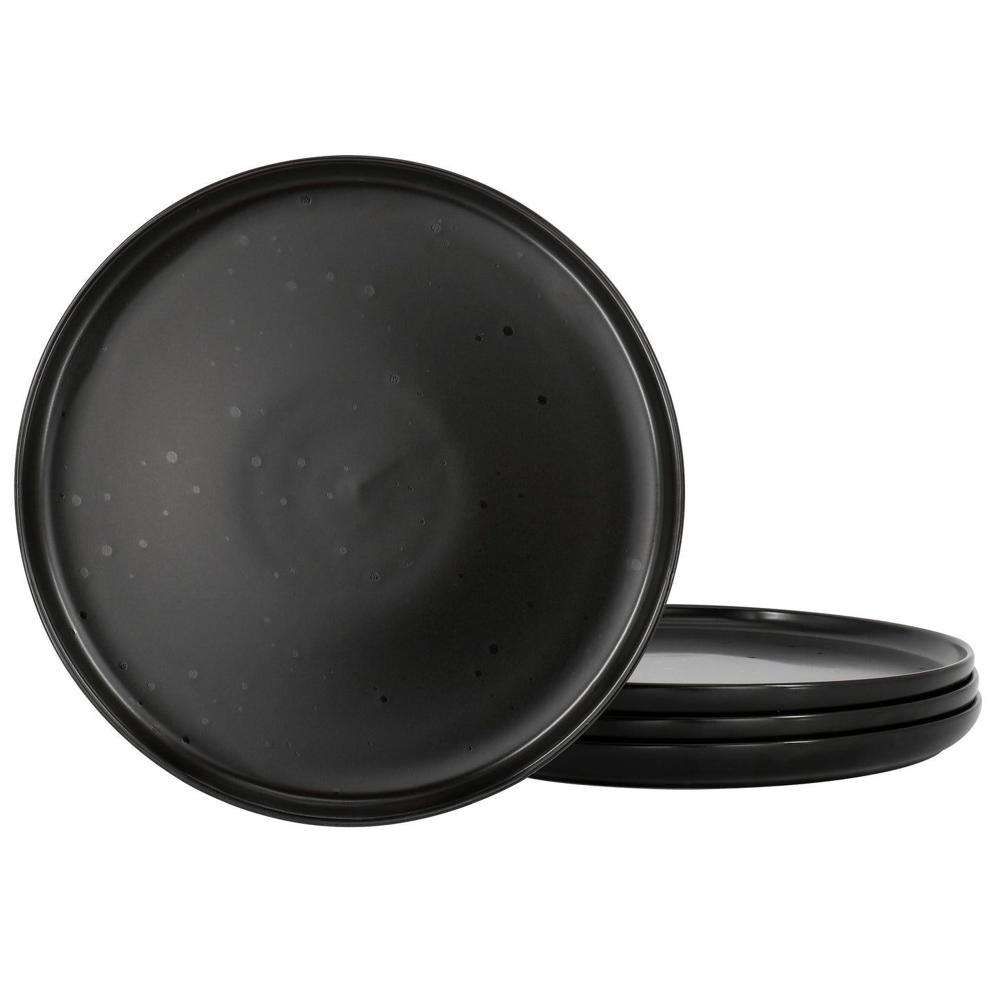 Our Table Landon 4 Piece 8.4 Inch Round Stoneware Salad Plate Set in Pepper LuxuryLifeWay Online Store