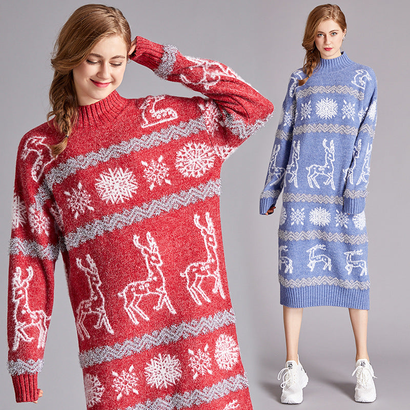 Long knit dress for women NorixaFashion.com