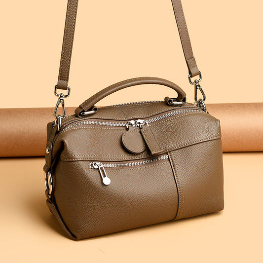 Womens Shoulder Bag Made From Premium Full-grain Cowhide For A Luxurious LadyShow.Store