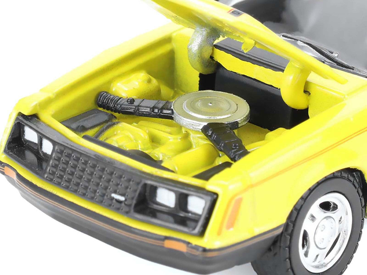 1979 Ford Mustang Cobra Fastback Bright Yellow with Cobra Good Graphics "GreenLight Muscle" Series 30 1/64 Diecast Model Car by Greenlight LuxuryLifeWay Online Store