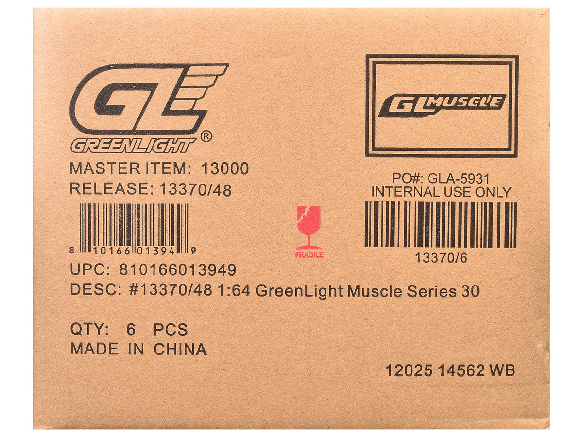 "GreenLight Muscle" Series 30 Set of 6 pieces 1/64 Diecast Model Cars by Greenlight LuxuryLifeWay Online Store