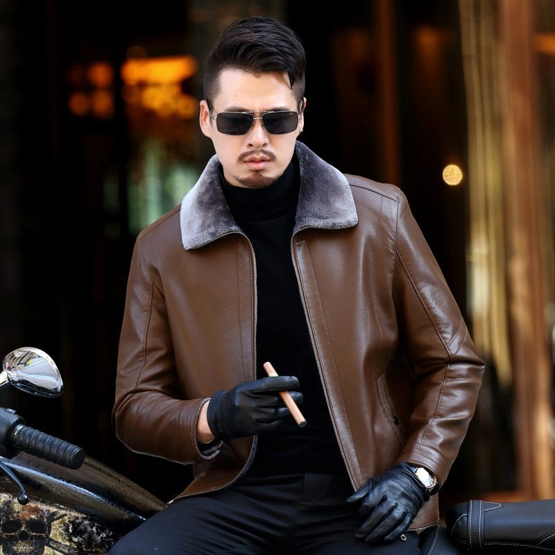 Middle aged sheepskin jacket Best YouTube Store