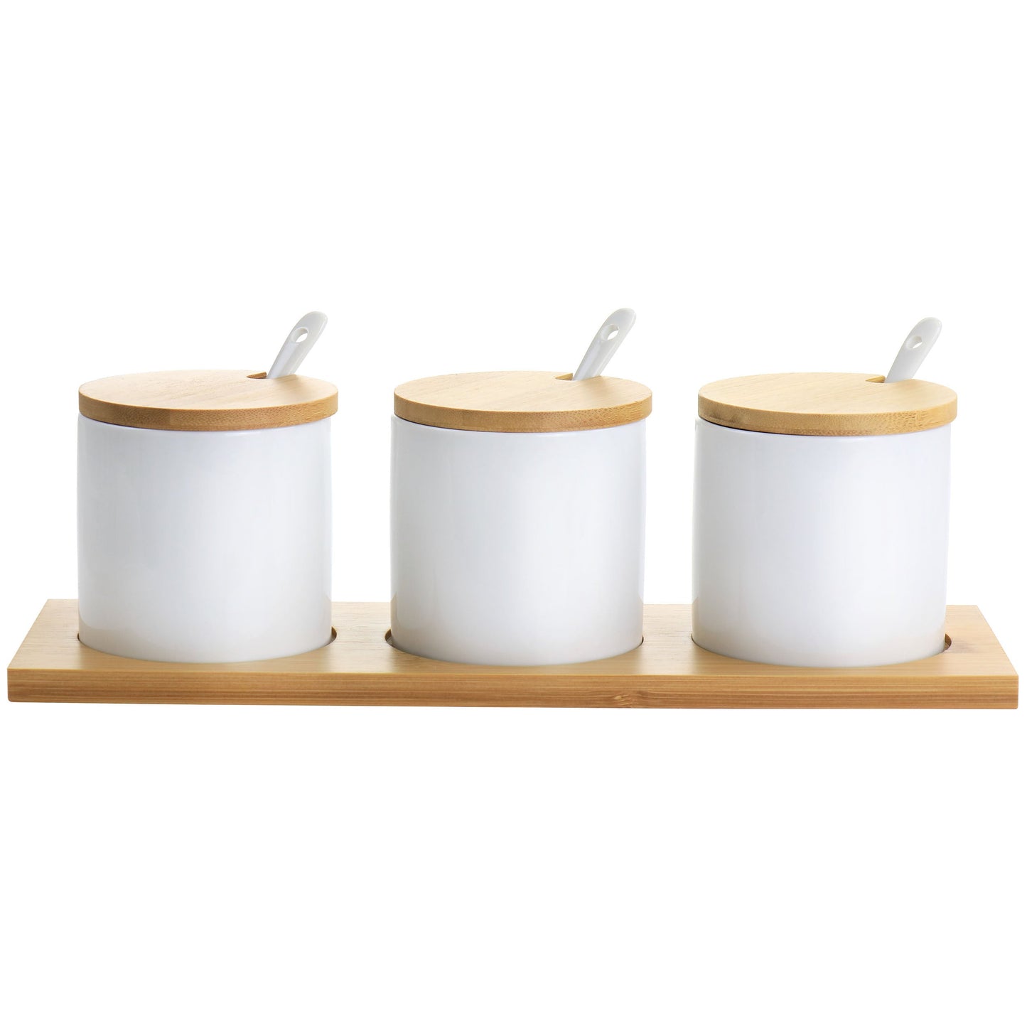 Gibson Elite Gracious Dining 10 Piece Fine Ceramic Condiment Jars Serving Set in White LuxuryLifeWay Online Store