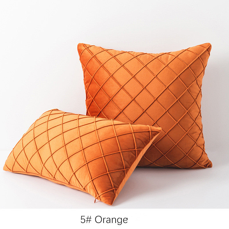 Diamond plaid velvet pillowcase Best YouTube Store