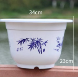 High quality thick plastic round flower pot