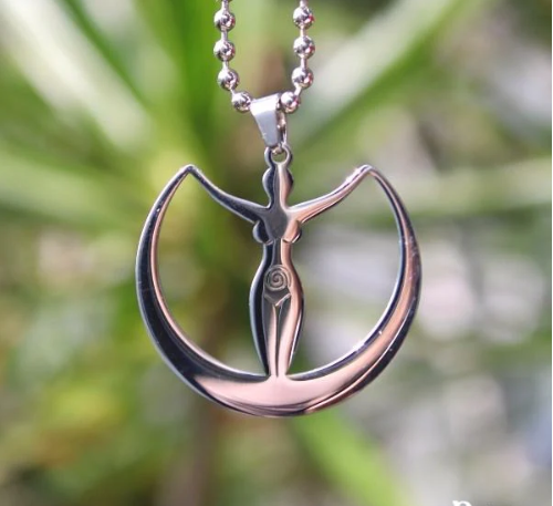 Mother Goddess Pendant with Moon Design (One Piece) LadyShow.Store