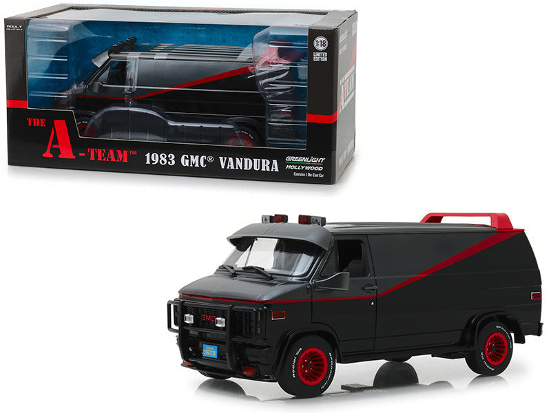 1983 GMC Vandura Black "The A-Team" (1983-1987) TV Series 1/18 Diecast Model Car by Greenlight LuxuryLifeWay Online Store