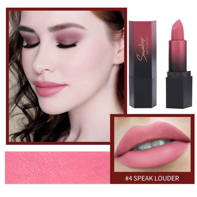 10 Colors Discoloration Resistant Matte No Stain On Cup Makeup Lipstick LadyShow.Store