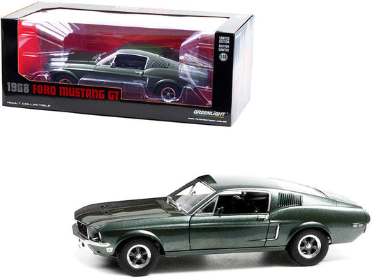 1968 Ford Mustang GT Fastback Highland Green Metallic 1/18 Diecast Model Car by Greenlight LuxuryLifeWay Online Store