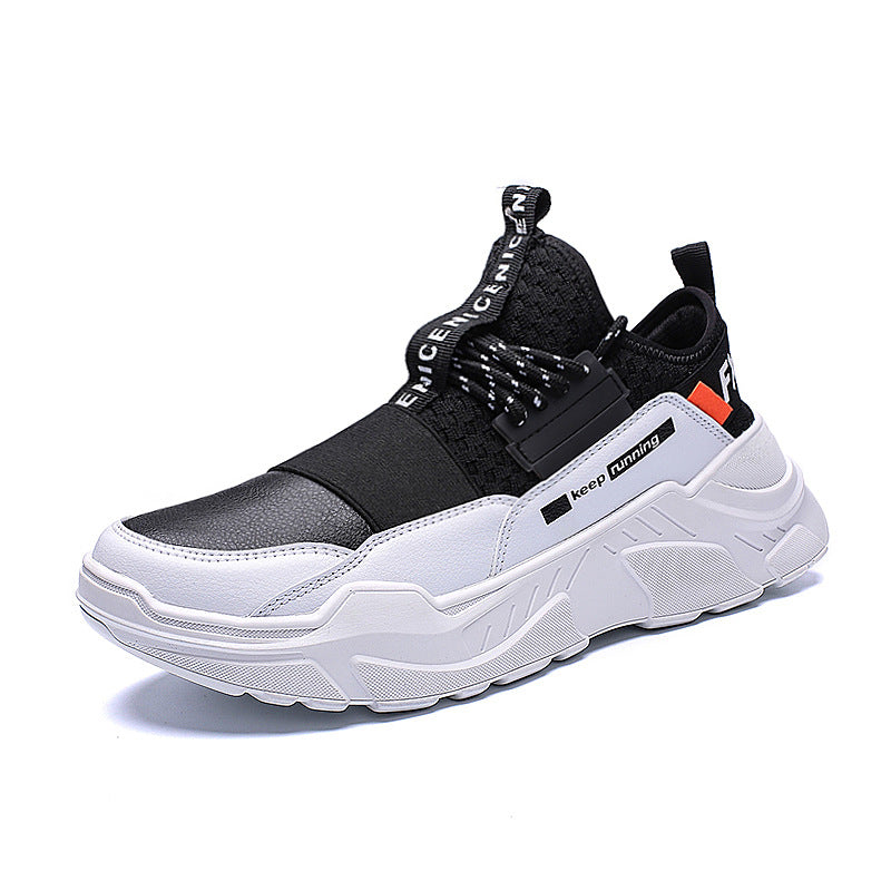 spring new sports shoes low to help men's shoes explosions casual sports breathable running shoes thick with thick men's shoes Best YouTube Store