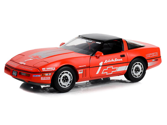 1988 Chevrolet Corvette C4 #1 Malcolm Konner "Corvette Challenge Race Car" Red with Black Top 1/18 Diecast Model Car by Greenlight LuxuryLifeWay Online Store