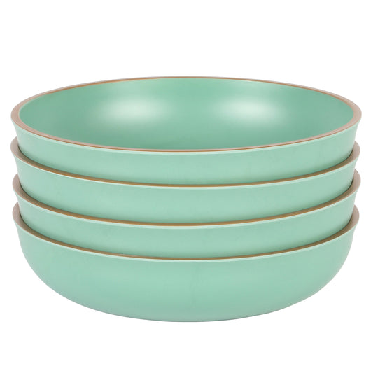 Gibson Home Rockabye 4 Piece 8.5 Inch Melamine Dinner Bowl Set In Green LuxuryLifeWay Online Store