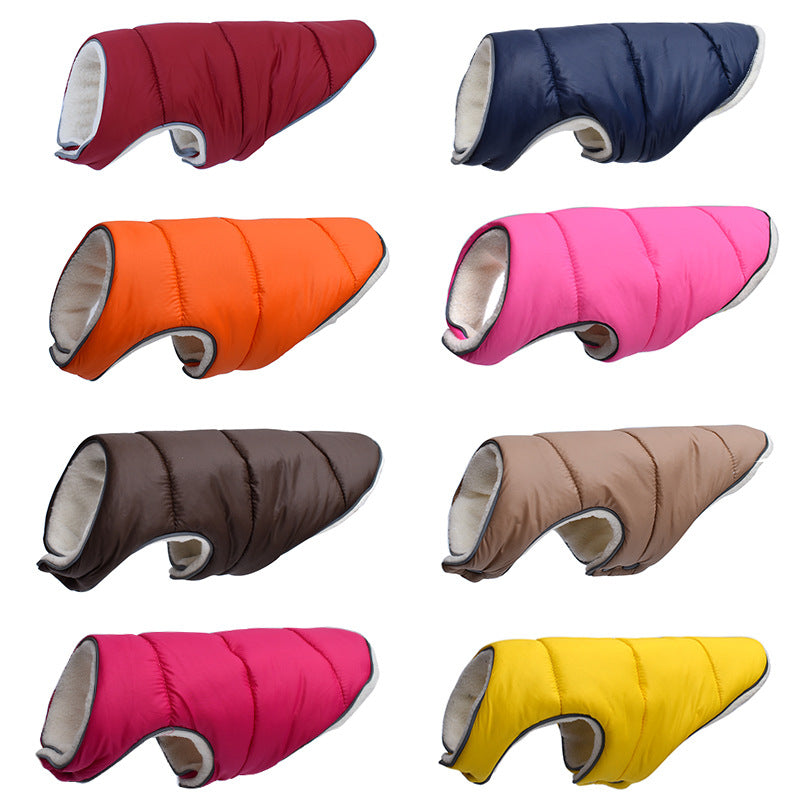 Pet Jacket Warm Winter Dog Clothes Reflective Puppy Clothing Vest Comfortable Fleece Pet Dogs Coat For Small Medium Large Dogs Pets Fashion
