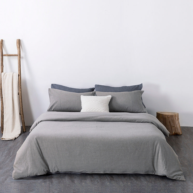 Water pure cotton 4-piece bedding sheet quilt cover cotton set CJD2