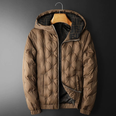 Embroidered Down Men's Plus Size Hooded Casual Down Jacket LuxuryLifeWay Online Store