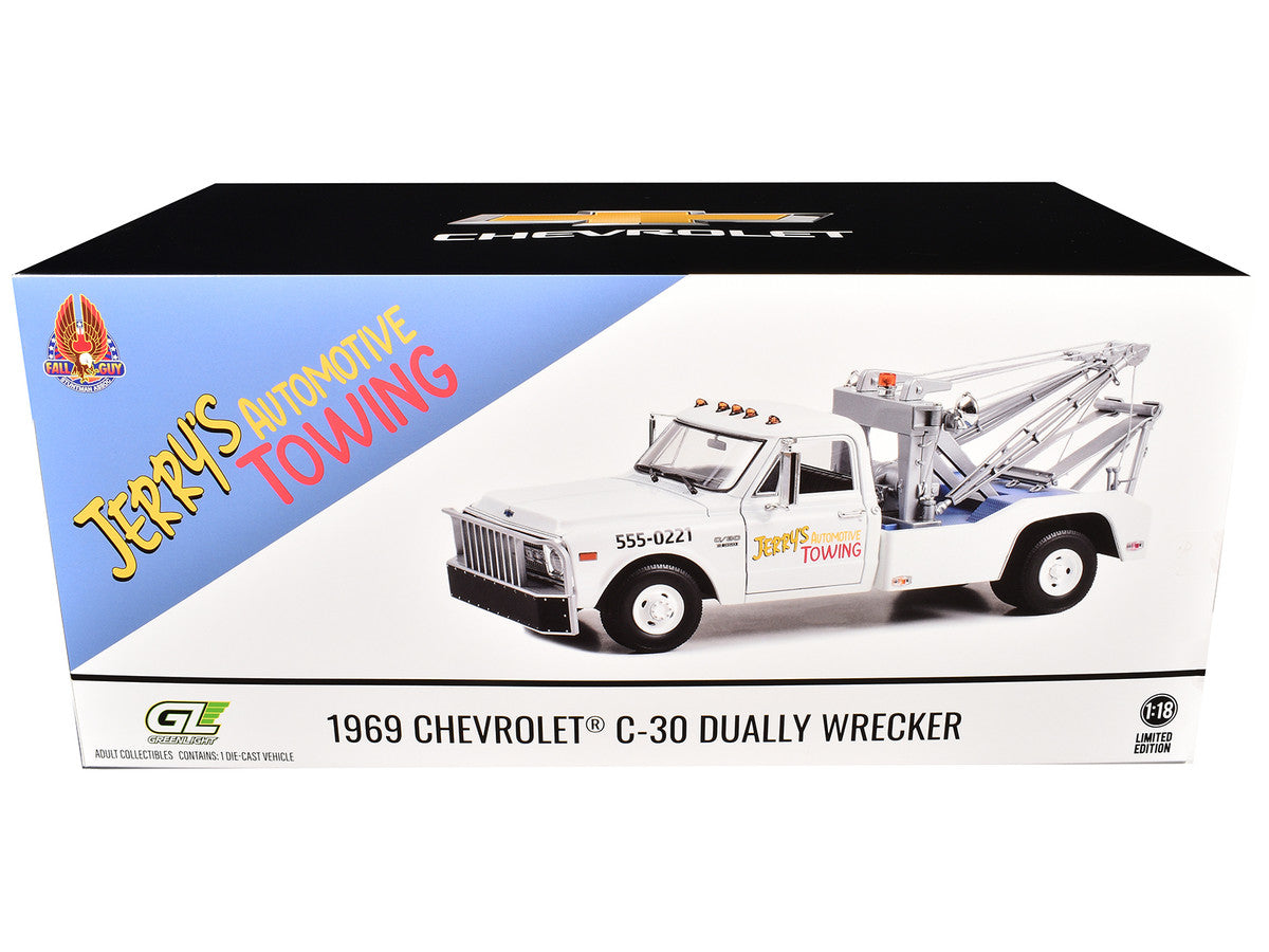 1969 Chevrolet C-30 Dually Wrecker Jerry’s Towing "Fall Guy Stuntman Association" "The Fall Guy" (1981-1986) TV Series 1/18 Diecast Model Car by Greenlight LuxuryLifeWay Online Store
