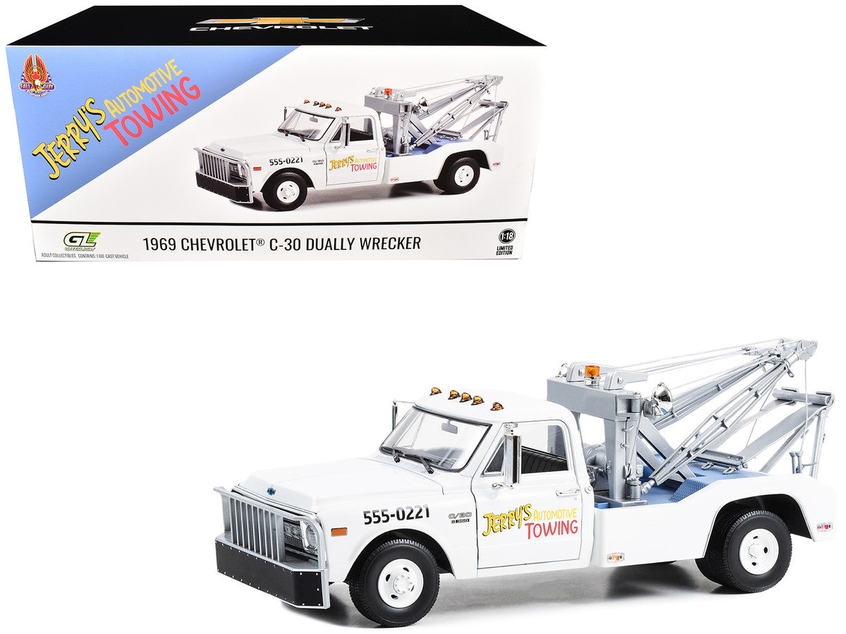 1969 Chevrolet C-30 Dually Wrecker Jerry’s Towing "Fall Guy Stuntman Association" "The Fall Guy" (1981-1986) TV Series 1/18 Diecast Model Car by Greenlight LuxuryLifeWay Online Store