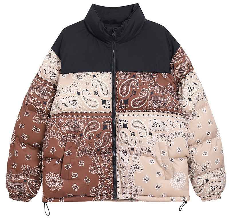 Youth Cashew Flower Cotton-padded Jacket Thickened Increase Winter Coat