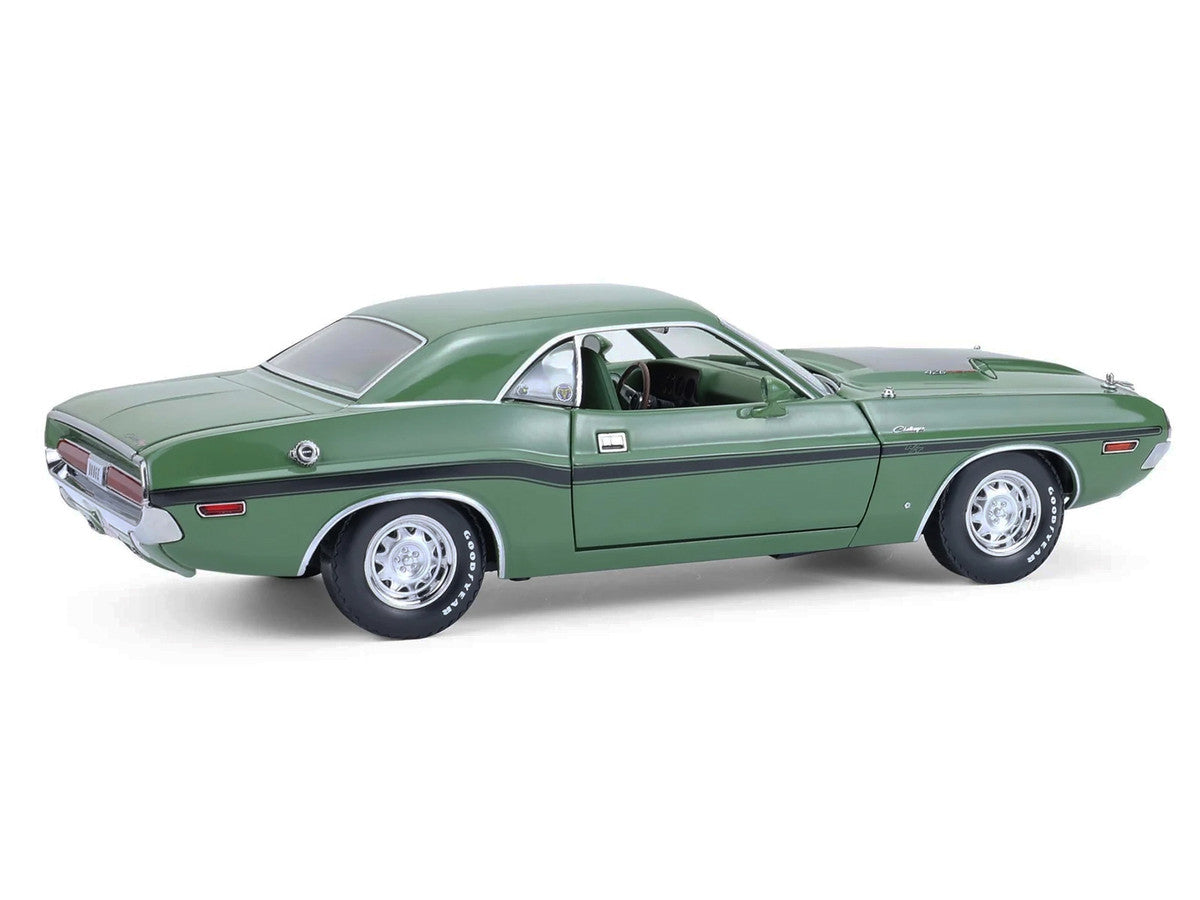 1970 Dodge Challenger R/T Hemi F8 Green with Black Stripes and Green Interior "Mr. Norm's Challenger" 1/18 Diecast Model Car by Greenlight LuxuryLifeWay Online Store