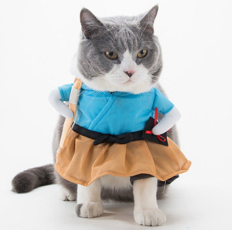 Funny  Costume Uniform Suit Party Clothing For Cat Cosplay Clothes Pets Fashion